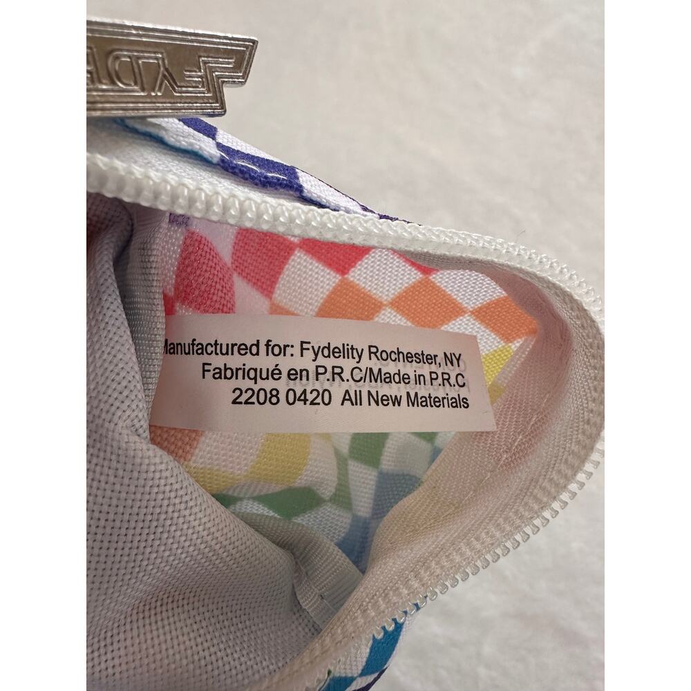 Fydelity Rainbow Checkered Mini Crossbody Belt Bag - Picture 2 of 8